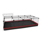 Cercado 60x120x30 Cm Preto com Teto Bandeja Higiênica Nylon Vermelho Cercado 60x120x30 Cm Preto com Teto Bandeja Higiênica Nylon Vermelho