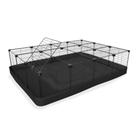 Cercado 90x120x30 Cm Branco com Teto Tela 2,5x15cm Bandeja Nylon Preto