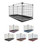 Cercado Aramado 30x60cm Preto com Bandeja Higiênica Nylon Cinza