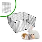 Cercado Aramado Pet Porquinho da Índia Hamster Twister 60x60x30 Malha 2,5x2,5 Preto