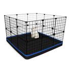 Cercado Aramado Porquinho da Índia 90x90x60 Cm Preto e com Bandeja Higiênica de Nylon Cercado Aramado Porquinho da Índia 90x90x60 Cm Preto e com Bandeja Higiênica de Nylon