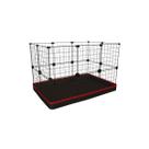 Cercado Aramado Porquinho da Índia Coelho 60x90x60 Cm Preto com Bandeja Higiênica de Nylon Cercado Aramado Porquinho da Índia Coelho 60x90x60 Cm Preto com Bandeja Higiênica de Nylon