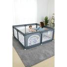 Cercado Bebê Grande 200x150cm Cinza Segurança Total