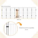 Cercado Divisor de Ambientes Dobrável 98cm com 8 Módulos Utilyse Branco Preto Cães Gatos Cercado Divisor de Ambientes Dobrável 98cm com 8 Módulos Utilyse Branco Preto Cães Gatos