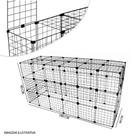 Cercado Gaiola Cachorro Coelho 60x180x90cm Preto Com Teto