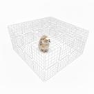 Cercado Gaiola Porquinho da Índia Coelho com Teto 120x120x60cm Branco