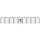 Cercado Grade Segurança Pet 9 Módulos 323x51cm Cães