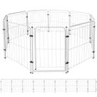 Cercado Grade Segurança Pet Portão 8 Módulos 591x82cm Cães