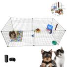 Cercado mimo 6 Telas 60x80cm Modular Tela Aramada Espaço Ideal para Pets Pequenos