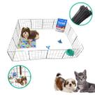 Cercado Modular Móvel Pet 14 Telas Tela Aramada 30x40cm Gato Coelho Porquinho Cão Portátil Seguro