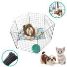 Cercado Móvel 6 Telas 40x40cm Tela Aramada Gaiola Modular Pet Coelho Cachorro Gato Portátil
