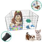 Cercado Móvel Modular 8 Telas Pet 30x30cm Gaiola Coelho Cão Gato Tela Aramada Porquinho