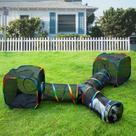 Cercado para gatos LUCKITTY Outdoor Rainbow com 2 túneis cubo