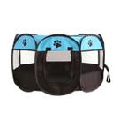 Cercado Pet Dobrável Cercadinho Cães Gatos 88 x 60cm Azul