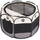Cercado Pet Dobrável Portátil Casinha Cachorro Cão e Gatos Tamanho Grande 91cm - Cinza