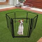 Cercado Pet Dog Leiromar 6 partes 420x69cm Preto