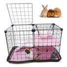 Cercado Pet Porquinho da Índia 30x60x40 Preto com Teto Toca Rede e Tapete Completo com Acessórios para Fêmea