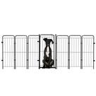 Cercado Pet Portátil Dobrável 7 Módulos 98cm Com Portão Estilo Industrial