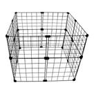 Cercado Porquinho da Índia Mini Coelho 60x60x60cm Cercadinho Pet Simples Preto