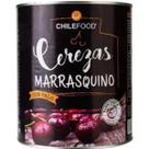 Cereja Com Talo Ao Marrasquino Chilefood Lata 3,3kg Liq 2KG DRENADO