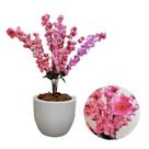 Cerejeira Artificial Buquê Rosa Com Vaso Bojo Completo