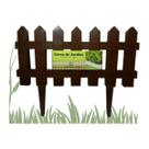Cerquinhas De Plástico Jardim Kit 12 Pcs Marrom 4,86 Mts