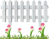 Cerquinhas Para Jardim De Plástico Branca Kit 12 Unidades