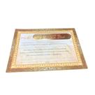 Certificado Dizimista em Auto Relevo Dourado - Pacote com 10 Unidades