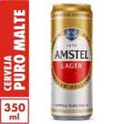 Cerveja Amstel Lager Lata 350ml C 12 Descartável Pacote