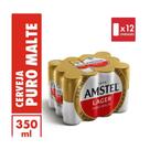 Cerveja Amstel Lager Lata 350ml - Pack com 12 Unidades Geladas para Compartilhar