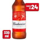 Cerveja Budweiser Long Neck Descartável 330ml Caixa C 24 Un