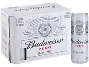 Cerveja Budweiser Zero sem Álcool Malte 8 Unidades Lata 350ml Cerveja Budweiser Zero sem Álcool Malte 8 Unidades Lata 350ml