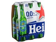 Cerveja Heineken 0.0 sem Álcool Puro Malte Pilsen - Lager 6 Garrafas Long Neck 330ml