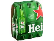 Cerveja Heineken Premium Puro Malte Lager - Pilsen 6 Garrafas Long Neck 330ml