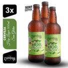 Cerveja HOP LAGER Cervejaria Louvada 500ml Kit 3 unidades Sem Glúten