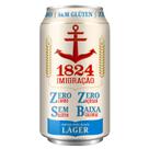 Cerveja Imigração 1824 Lager Zero Carbo Lata 350ml Zero Glúten