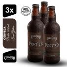Cerveja Porter Cervejaria Louvada 500ml Kit 3 unidades Sem Glúten