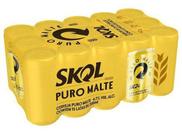 Cerveja Skol Puro Malte Lager 269ml - 15 Unidades
