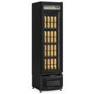 Cervejeira/Expositor Vertical 1 Porta 228L GCB-23EV LB PR All Black Gelopar - Porta de Vidro + LED Perimetral + Frost Free + Controlador Digital