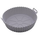 Cesta Air Fryer Redonda De Silicone 6,5x19x19cm Lyor Cinza