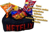 Cesta Almofada porta pipoca Netflix.