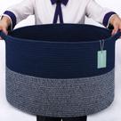 Cesta BOSROTY de Algodão - Extra Grande (87L) - Azul Marinho