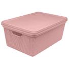 Cesta Caixa Organizadora de Objetos 15L Organizador Jaguar Juta Multiuso Para Escritorio Sala Closet Quarto Decoração Resistente Elegante