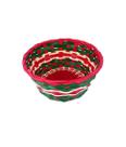 Cesta Cestinha de Bambu Redonda Colorida 20x9,5 cm