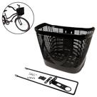 Cesta Cestinha de Plástico para Bicicleta Bike Aro 20 e 26 Grande Preta Resistente Reforçada Cesta Cestinha de Plástico para Bicicleta Bike Aro 20 e 26 Grande Preta Resistente Reforçada