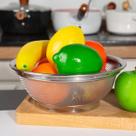 Cesta Cesto de Inox Escorredor 22cm Original Line Fruteira Escorredor de Legumes e Frutas