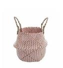 Cesta com alça tranças 27cm
