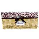 Cesta com Tecido Retangular 32 X 22 X 13CM Vinho Mundiart DC0007M