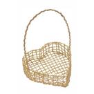 Cesta coracao aramado c alca 30x28x10cm palha g 1231-8
