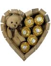 Cesta Coração Presente Pessoa Especial Pelúcia Ferrero